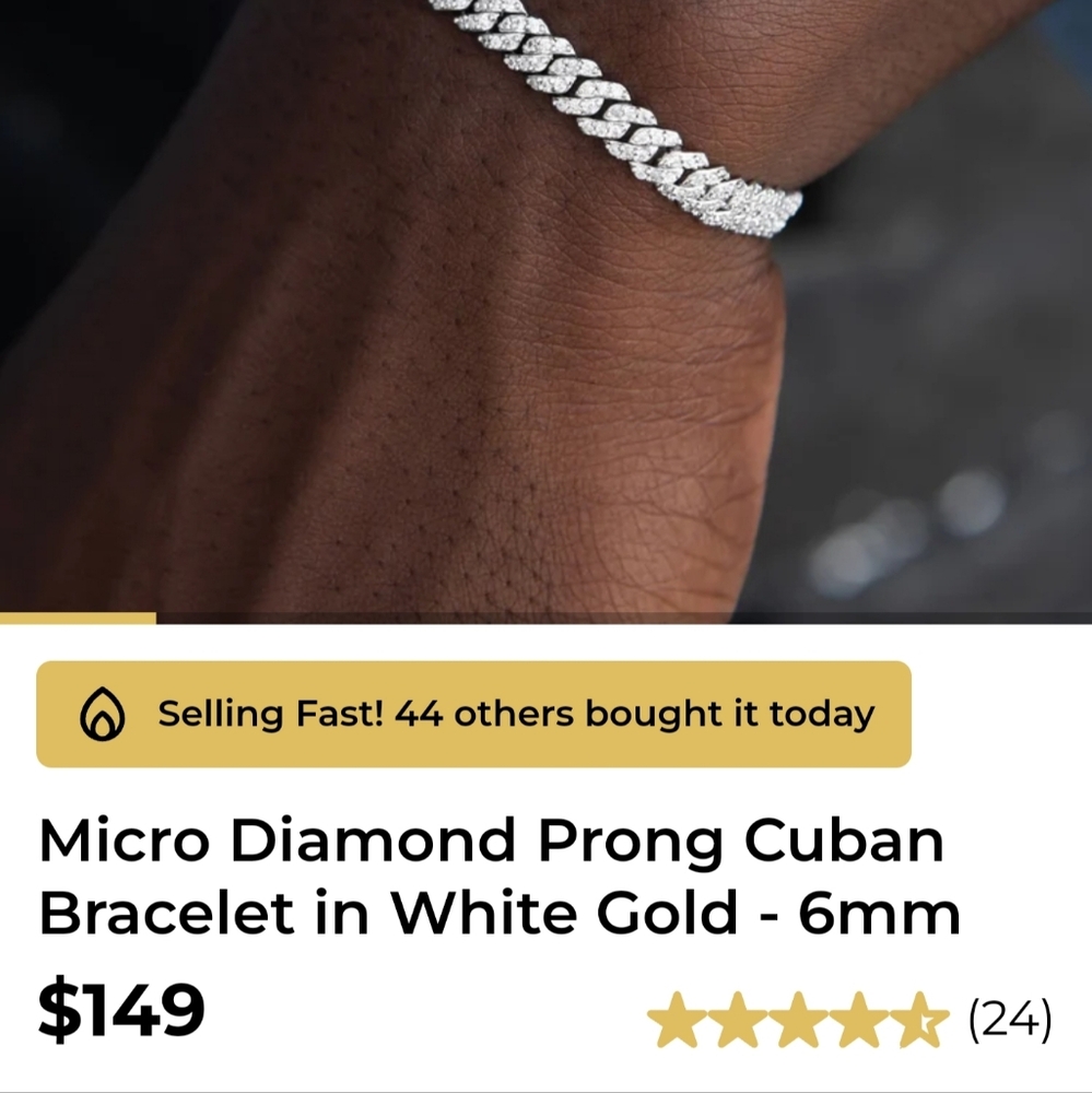 2 Piece GLD SHOP Figaro Necklace and bracelet plus FREE Diamond Cuban Bracelet.